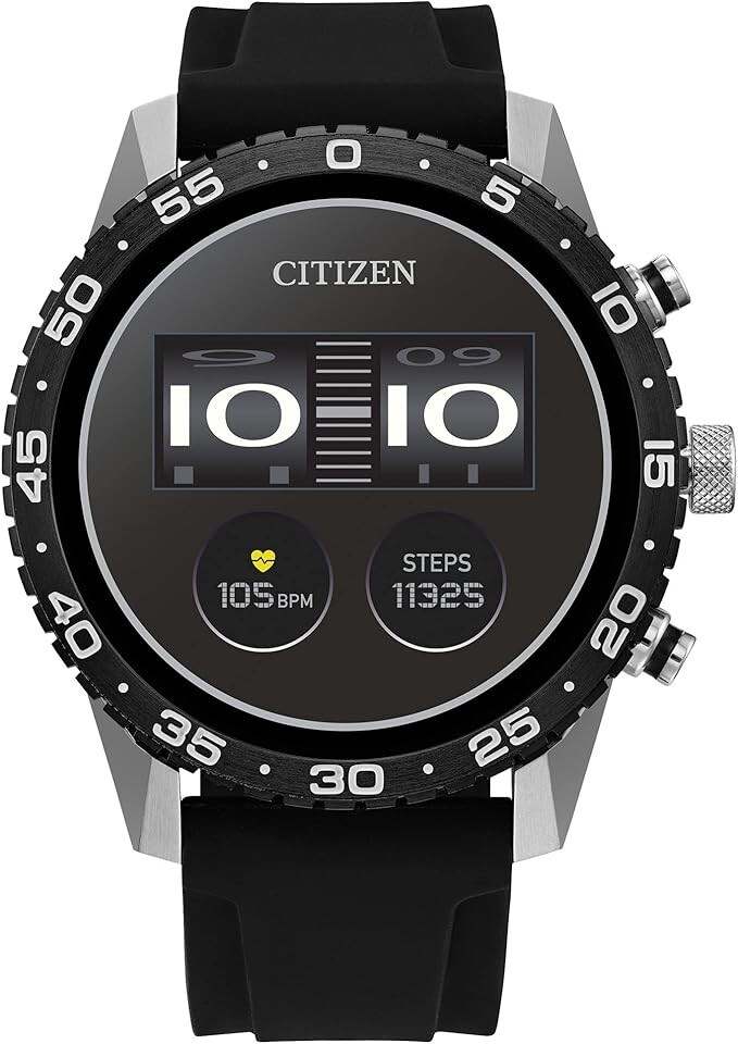 Citizen CZ Smart Gen 2 44MM Black Silicone Sport Smartwatch – MX1011-05X