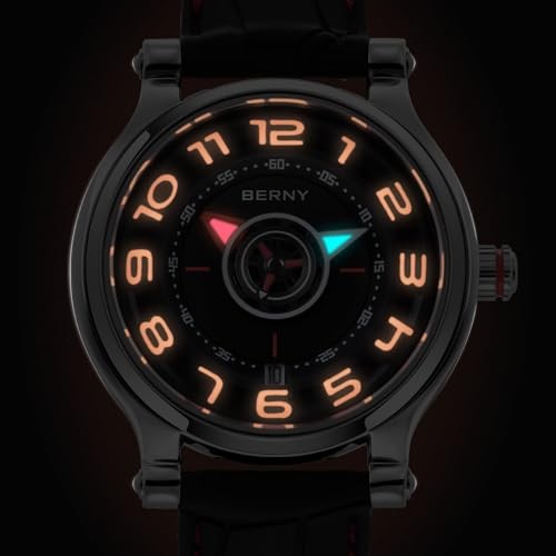 BERNY Men’s Mechanical Watch Automatic Manual Miyota 8215 Calendar Luminous 5ATM