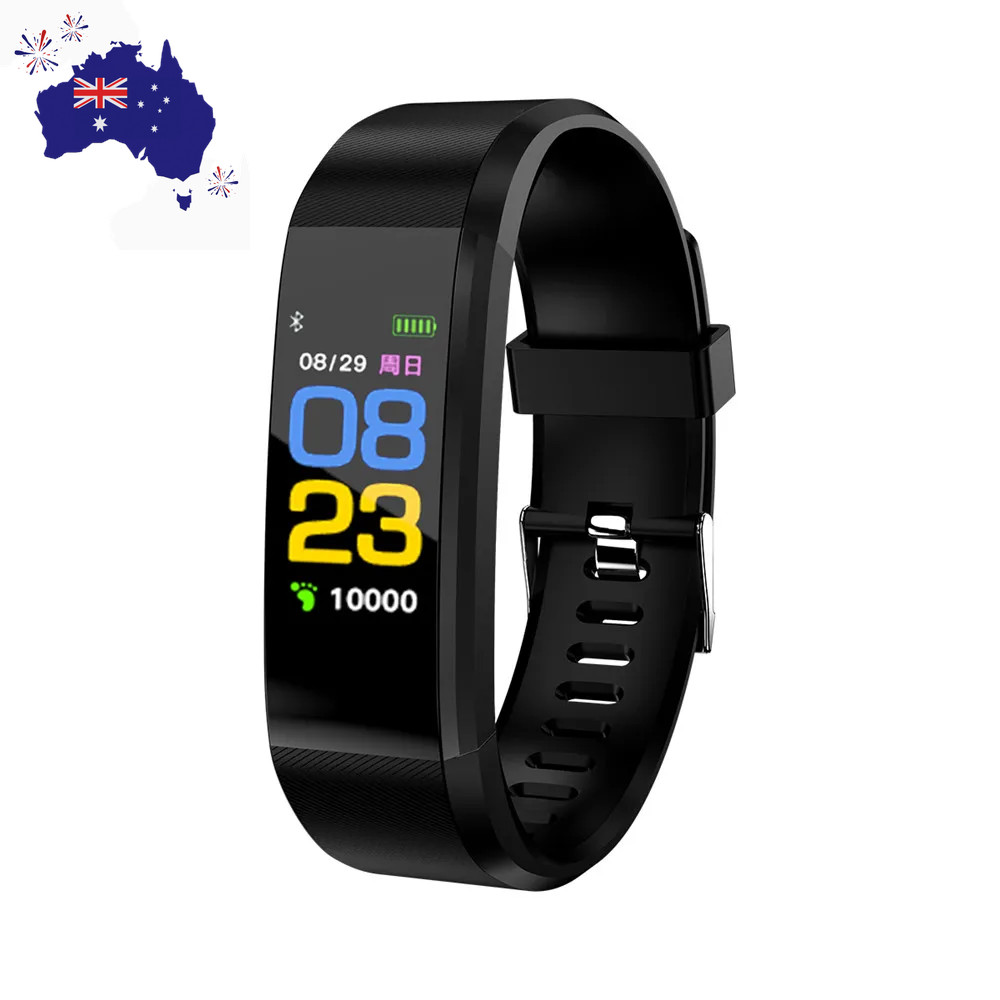 Smart Watch 115Plus Bracelet Heart Rate Blood Pressure Band Fitness Tracker Smar