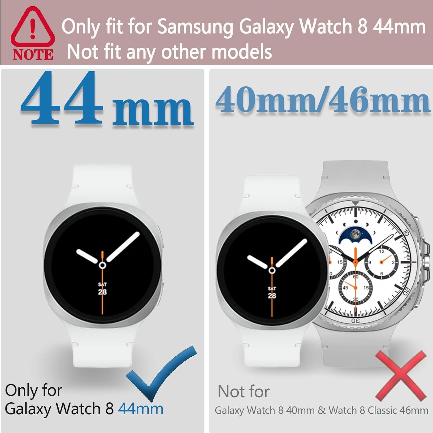 4x Bling Case for Samsung Galaxy Watch 9/8 | Diamond Bumper Hard Cover