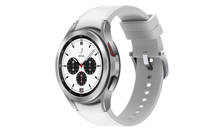 Samsung Galaxy Watch4 Classic SM-R880 42mm Silver with White Hybrid Leather Band