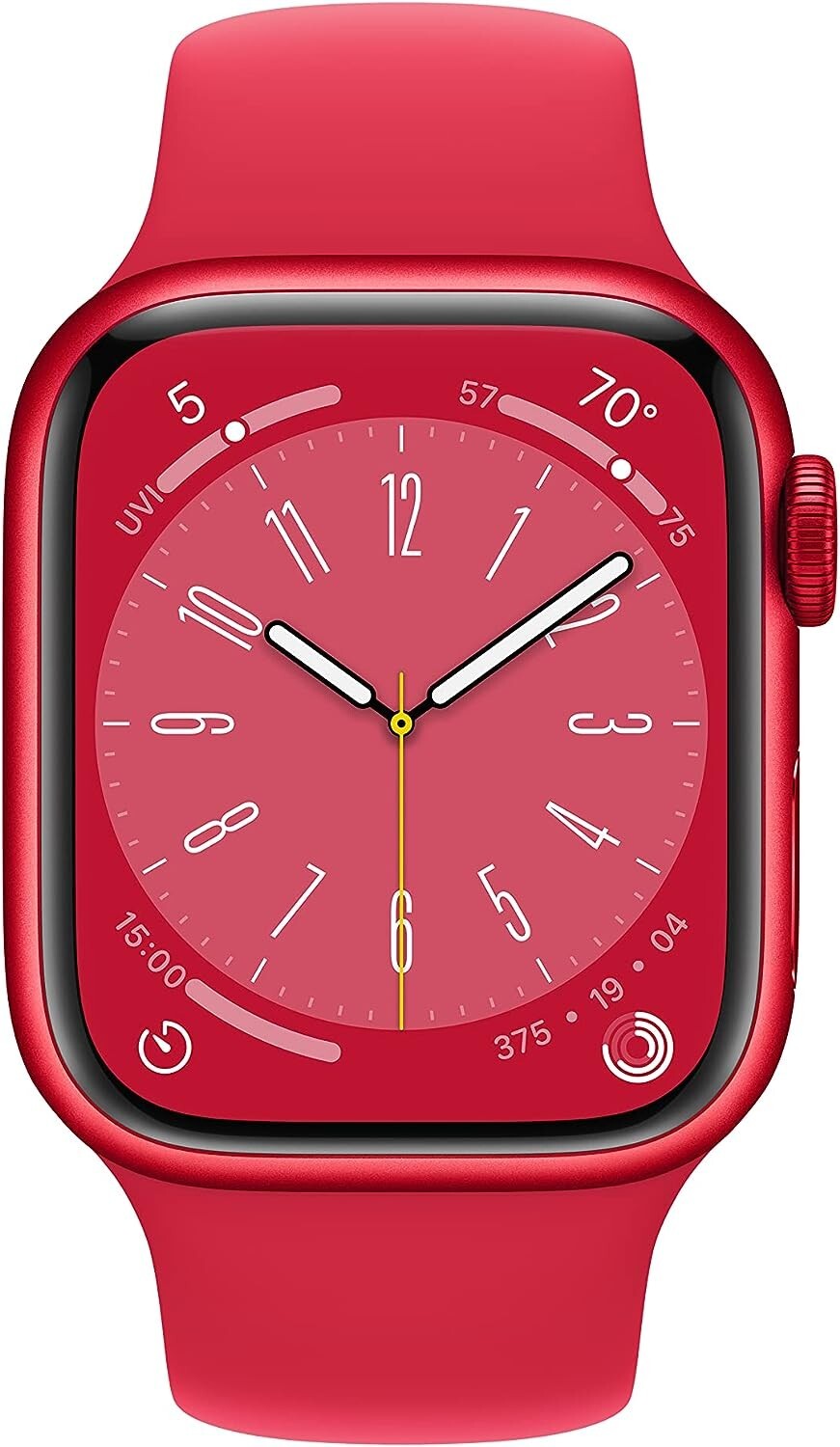 New Apple Watch Series 8 Smart Watch Aluminum Case with Sport Band 41mm M/L Red
