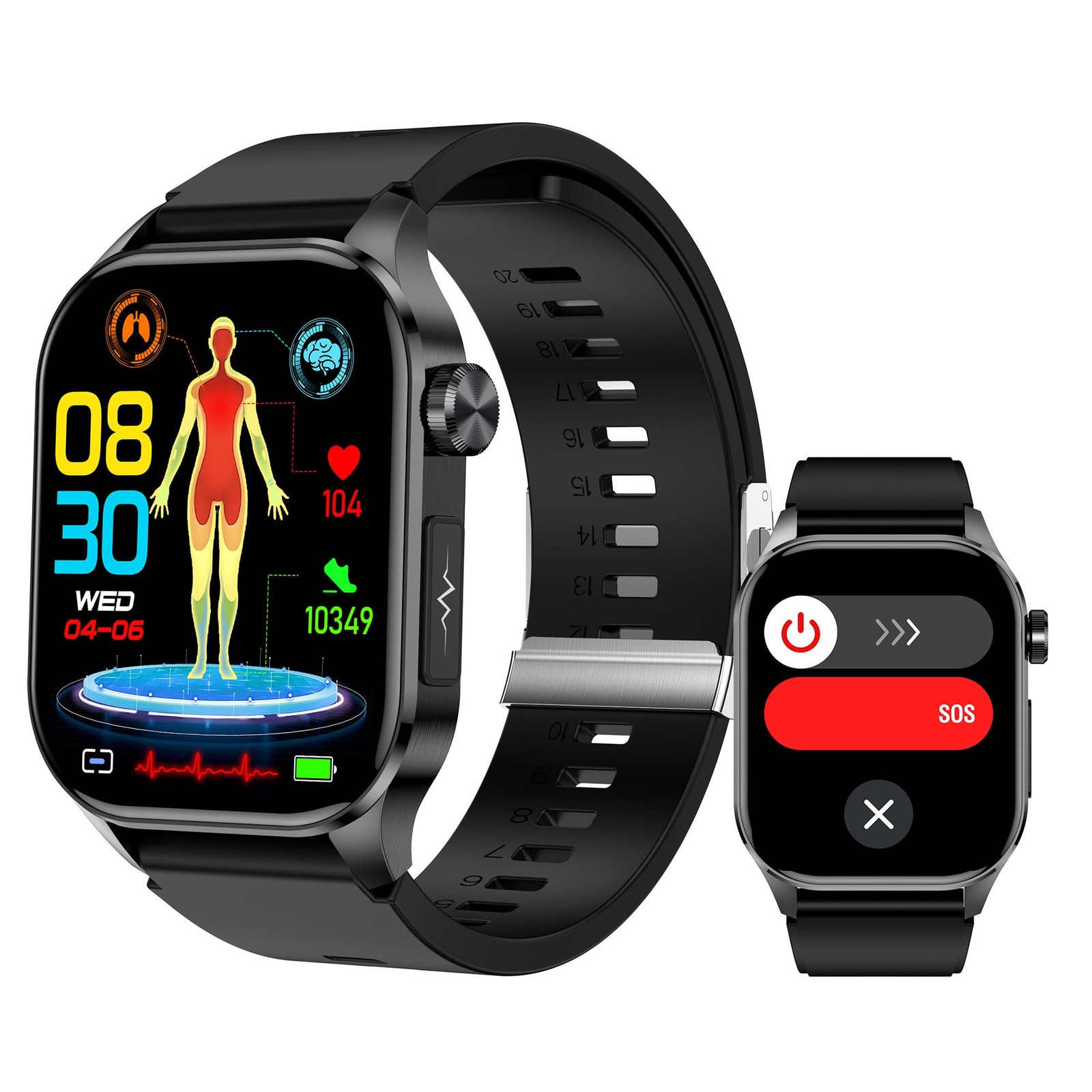 Smart Watch for Men Women, 2.04″ AMOLED Color Screen, 24/7 Heart Rate, Blood …