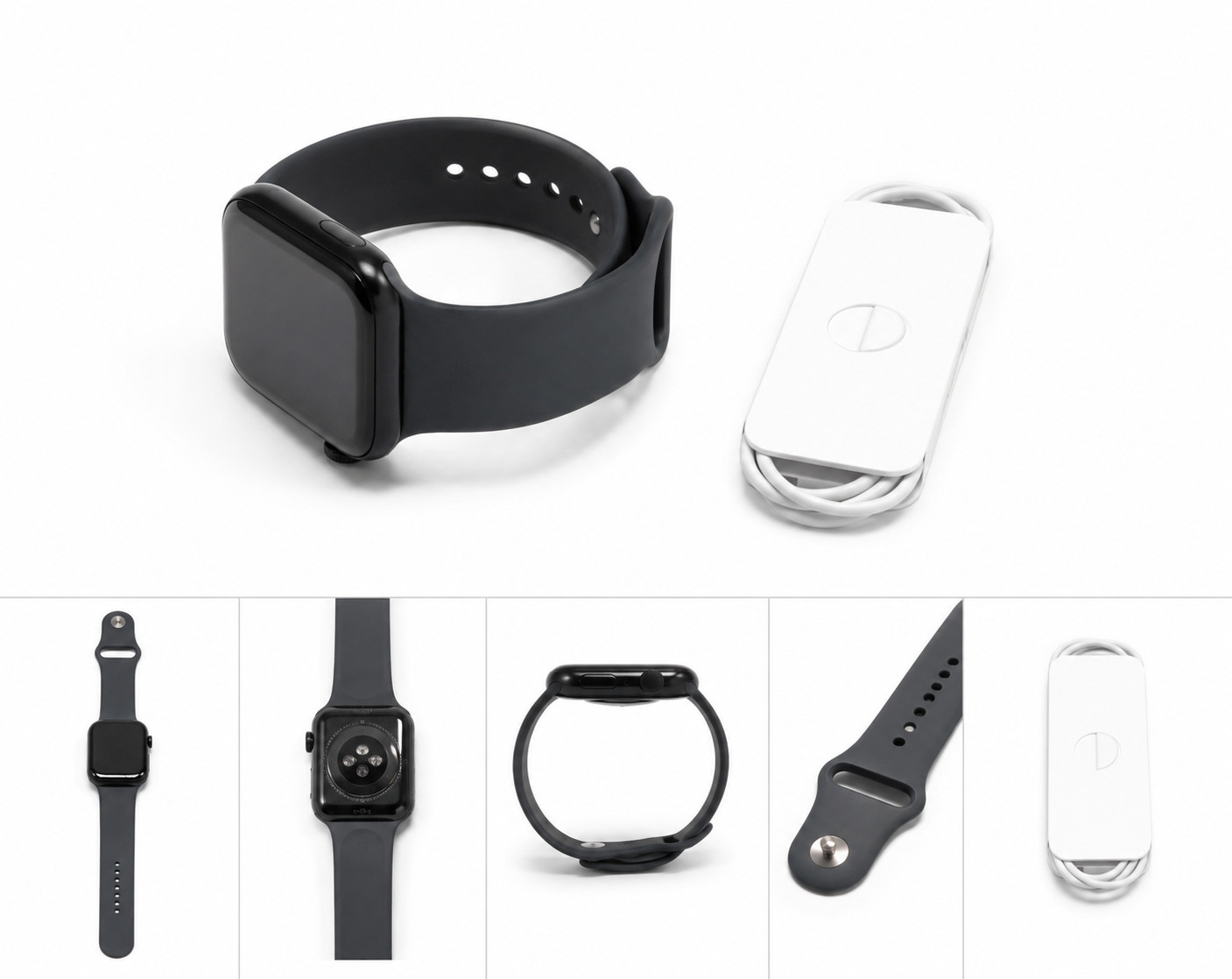 Apple Watch Series 8 GPS 45mm Midnight Aluminum Sport Band M/L ECG Fitness