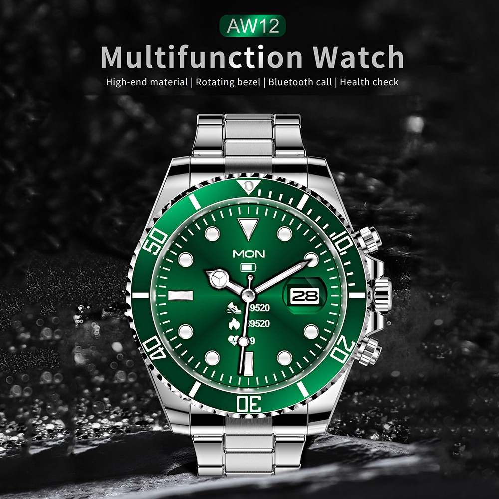 AW12 Smart Watch for Men & Women – Bluetooth Call, Waterproof Fitness Tracker, S
