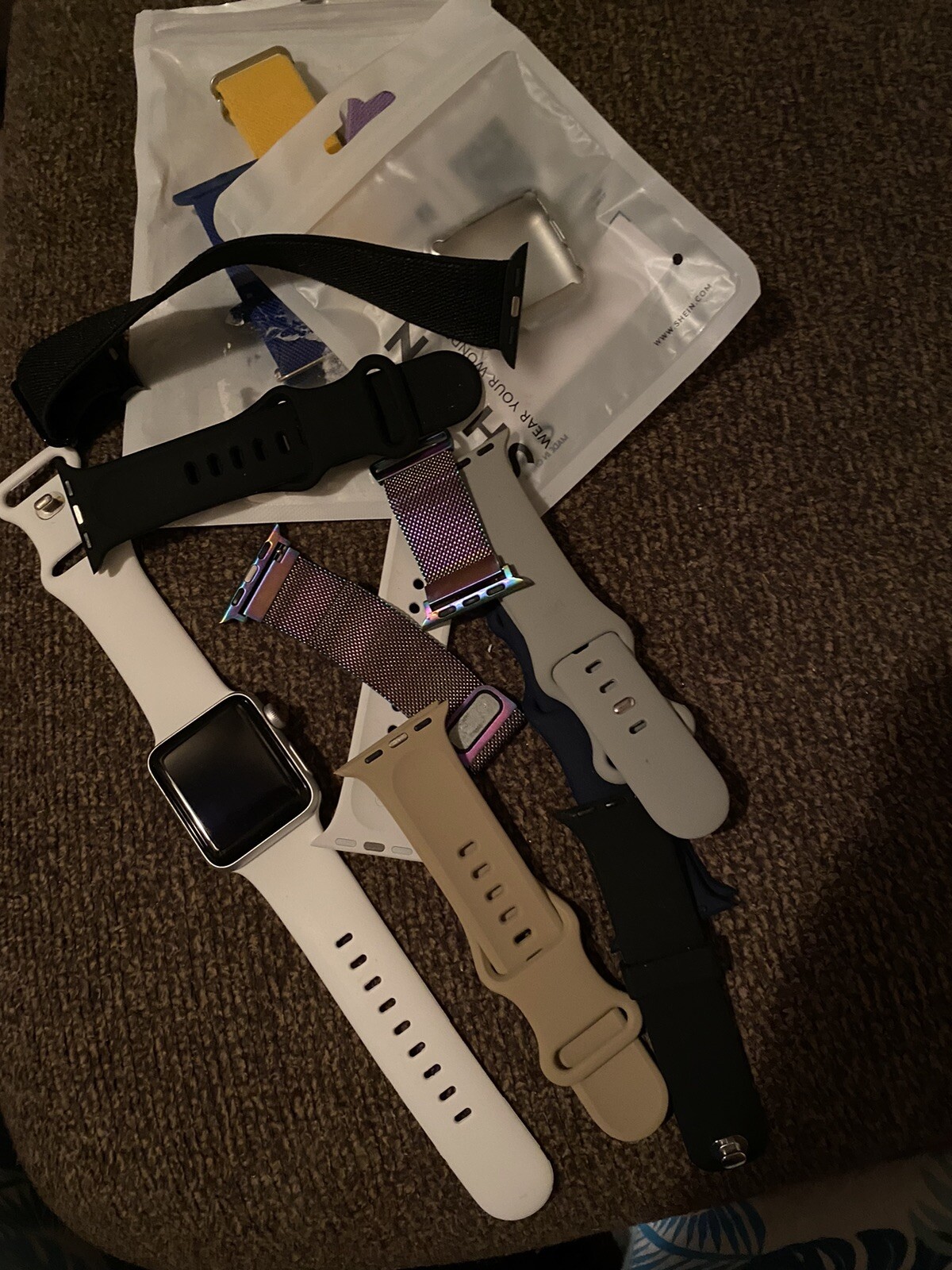 Apple Watch Series 3 38mm Silver Aluminum Case White Sport Band – (MTGG2LL/A)