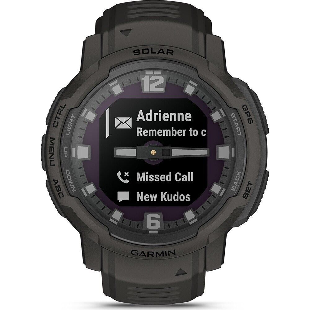 GARMIN INSTINCT CROSSOVER Silicone Hybrid Smartwatch Grey 010-02730-04