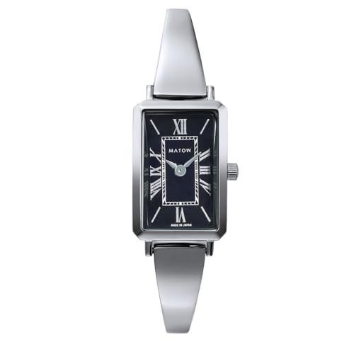 Matow Watch Women’s Tsuki Gekka Square Silver Black mw003005