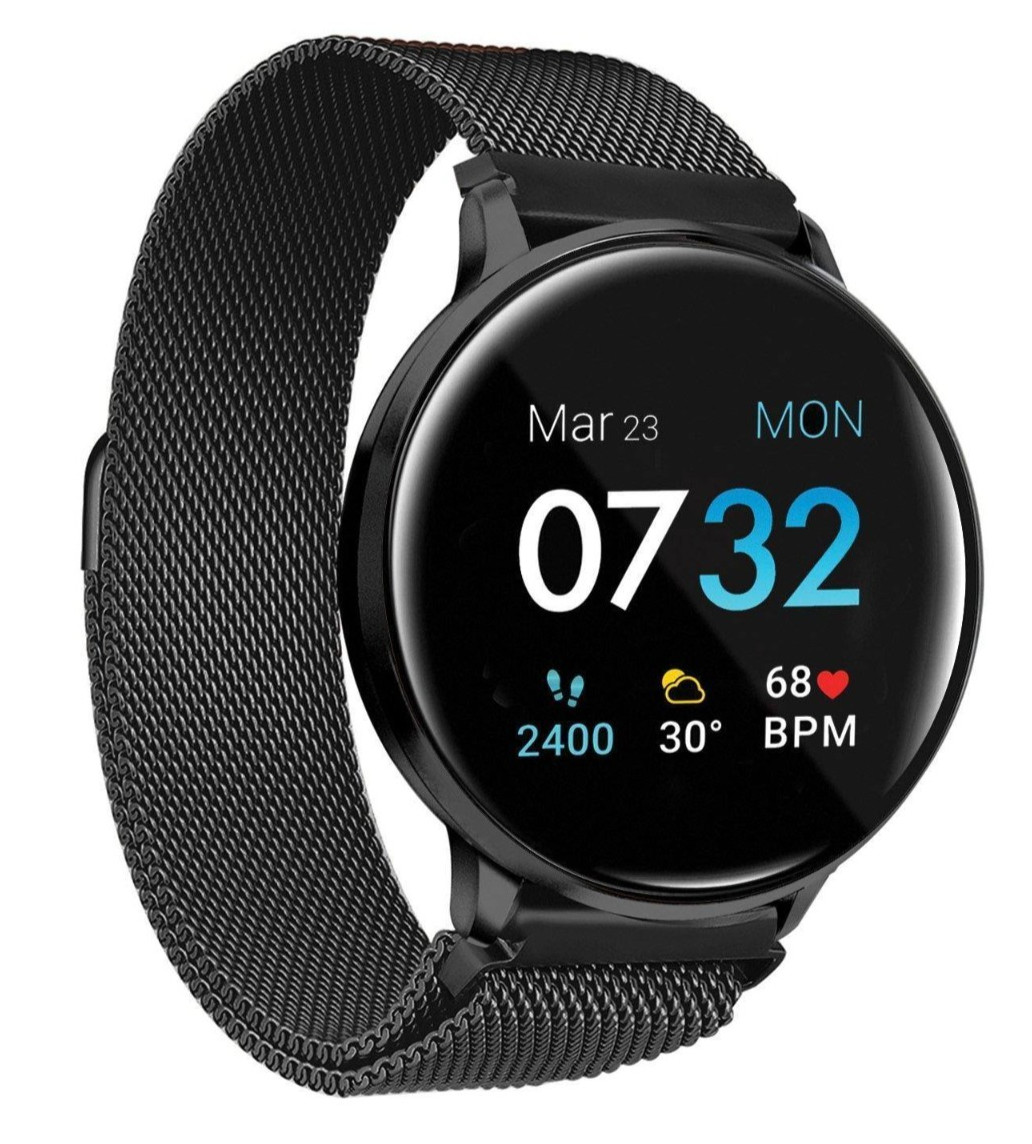 iTouch Sport 3 Smartwatch Black Mesh Heart Rate Fitness Tracker Used