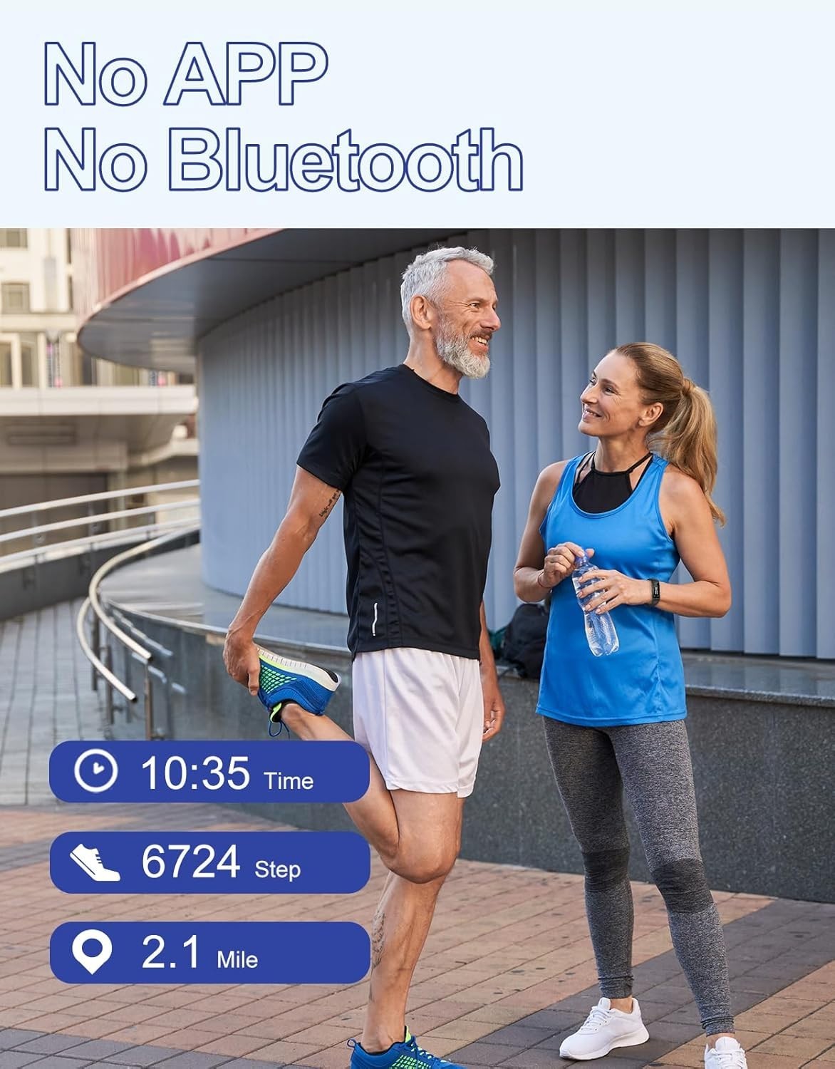 Simple Fitness Tracker Watch – No App Required, Accurate Steps & Sleep Tracking