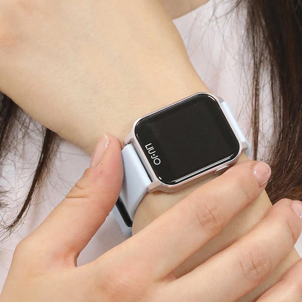Men Women Liu Jo Rubber Smartwatch Watch Social Notifications Weather Steps Beats