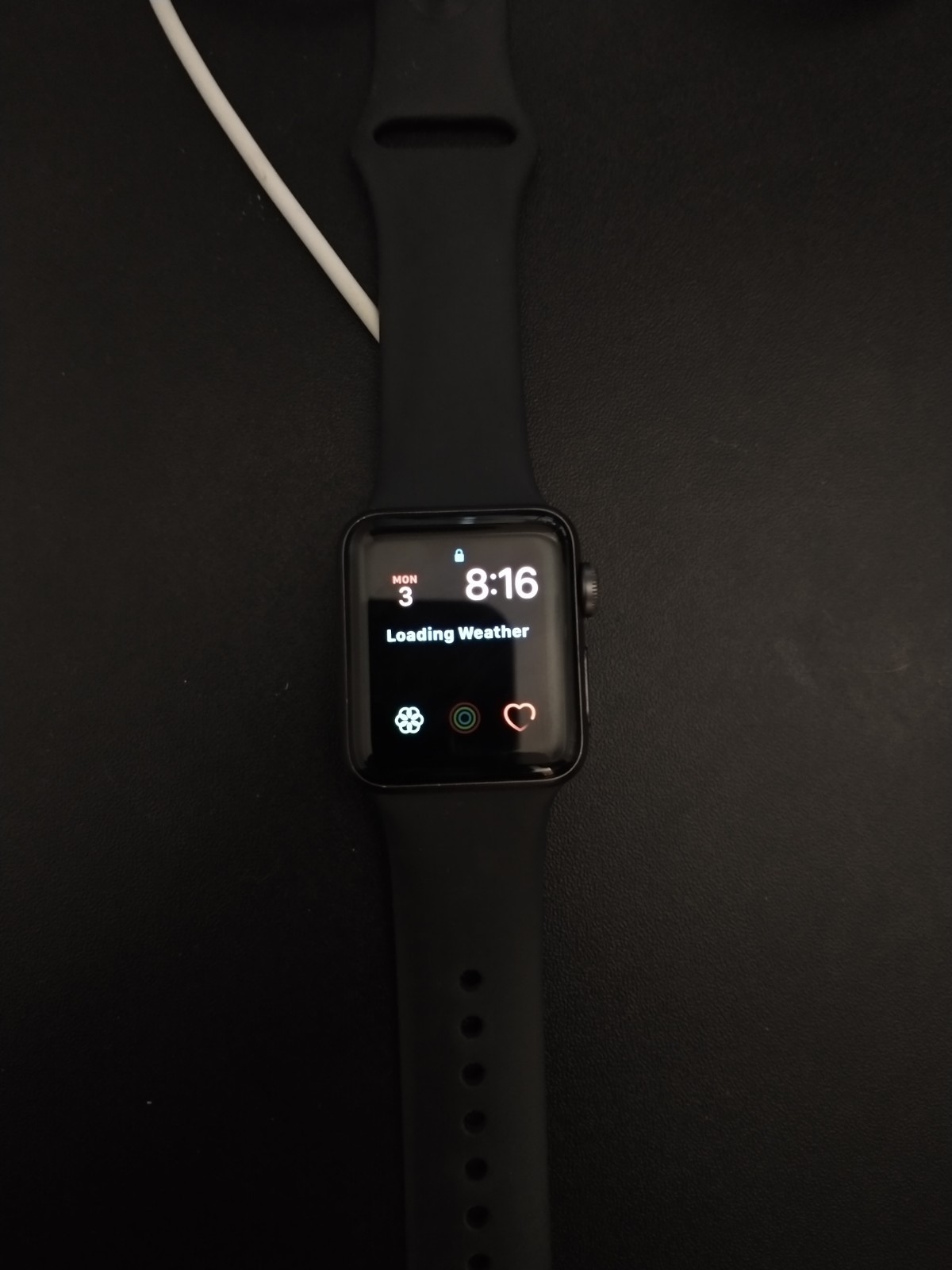 Apple Watch Series 3 Black Sport Band Smart Watch