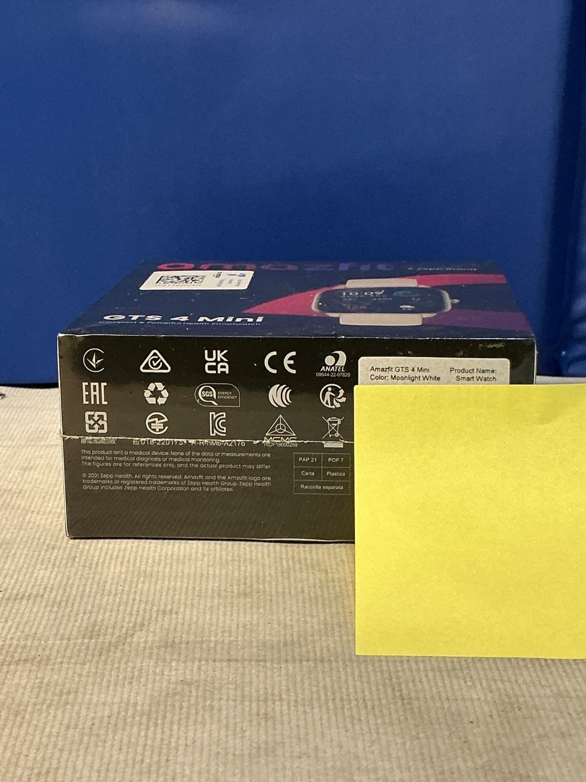 + Zep Amazfit GTS 44 Mini – Moonlight White/NEW SEALED