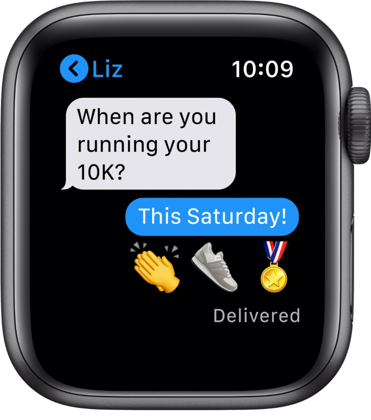 Apple Watch Series 6 40mm Space Gray Aluminum Black Sport Band GPS MG133LL/A