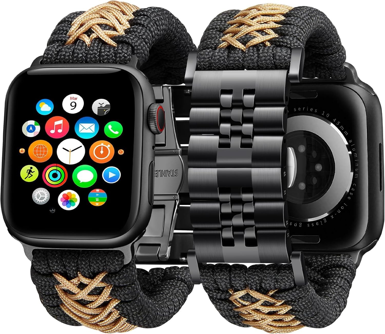 Braided Paracord Strap Compatible with Apple Watch Ultra 49mm 44mm