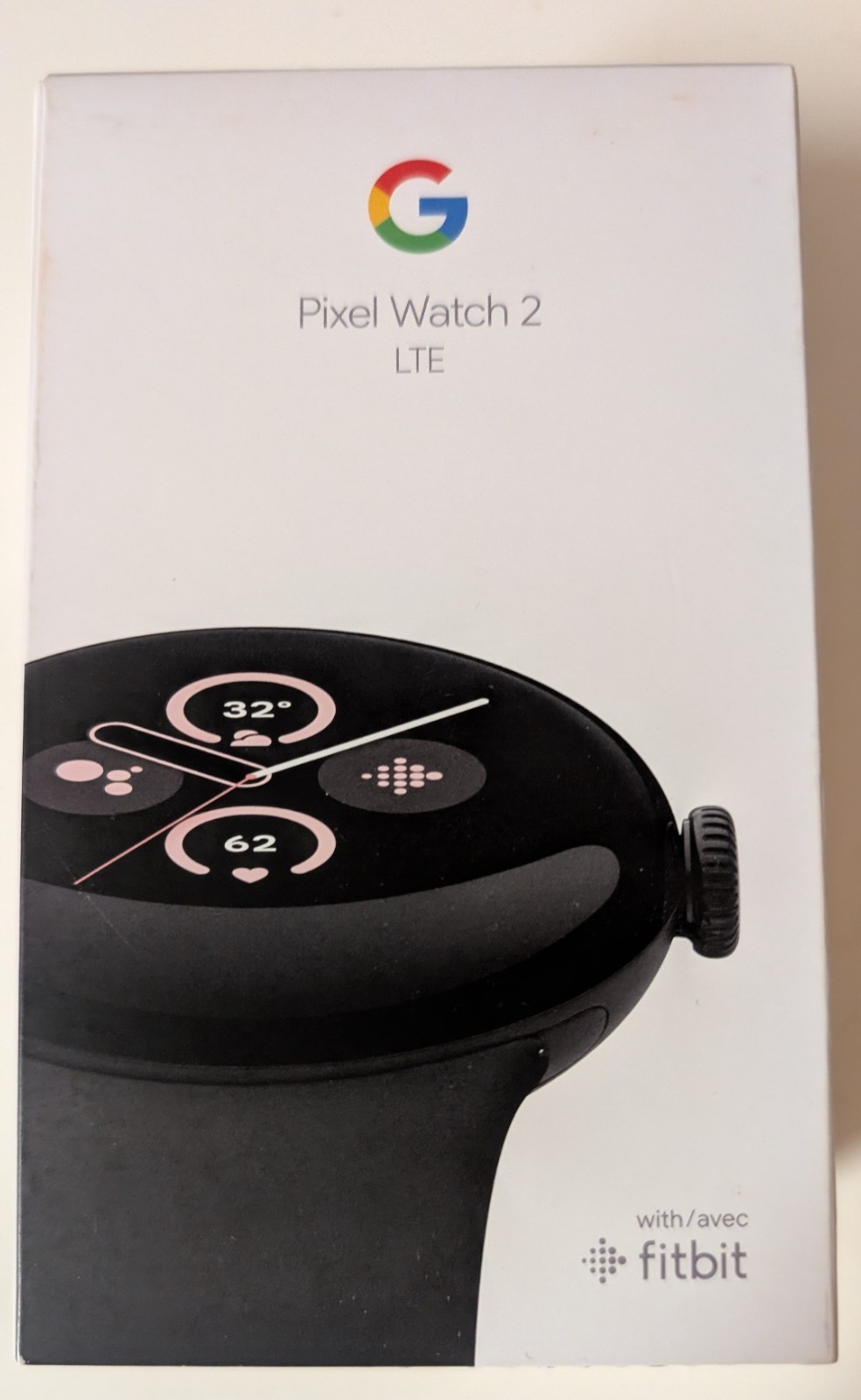 Google Pixel Watch 2 41mm Matte Black Aluminum Case with Obsidian Black Silicone
