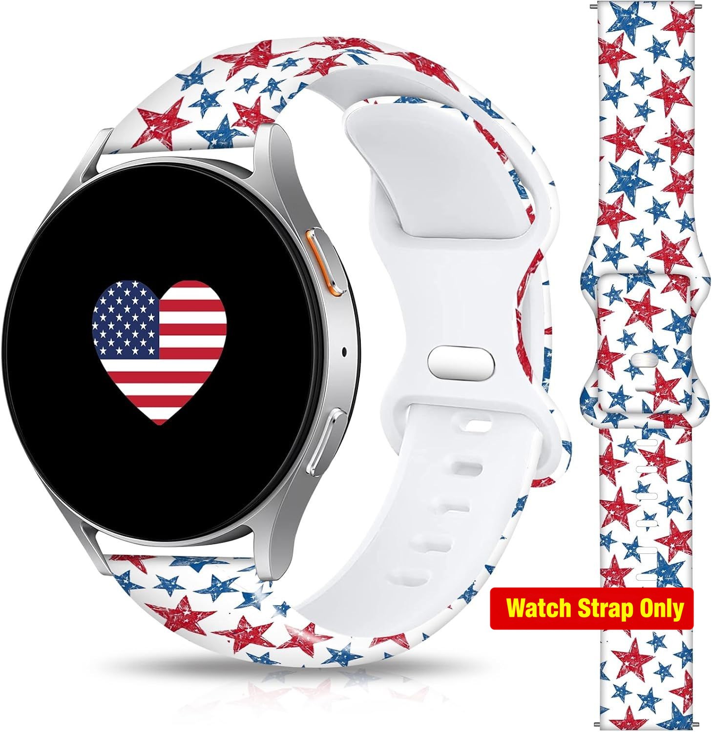Silicone Strap Compatible with Samsung Galaxy Watch 40mm 44mm Holiday Design