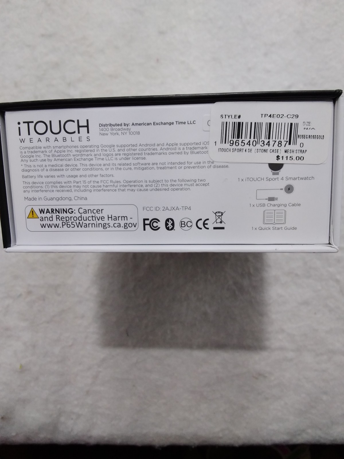 iTOUCH Wearables Sport 4 Smartwatch Special Edition Crystals Gold Band 41mm NIB