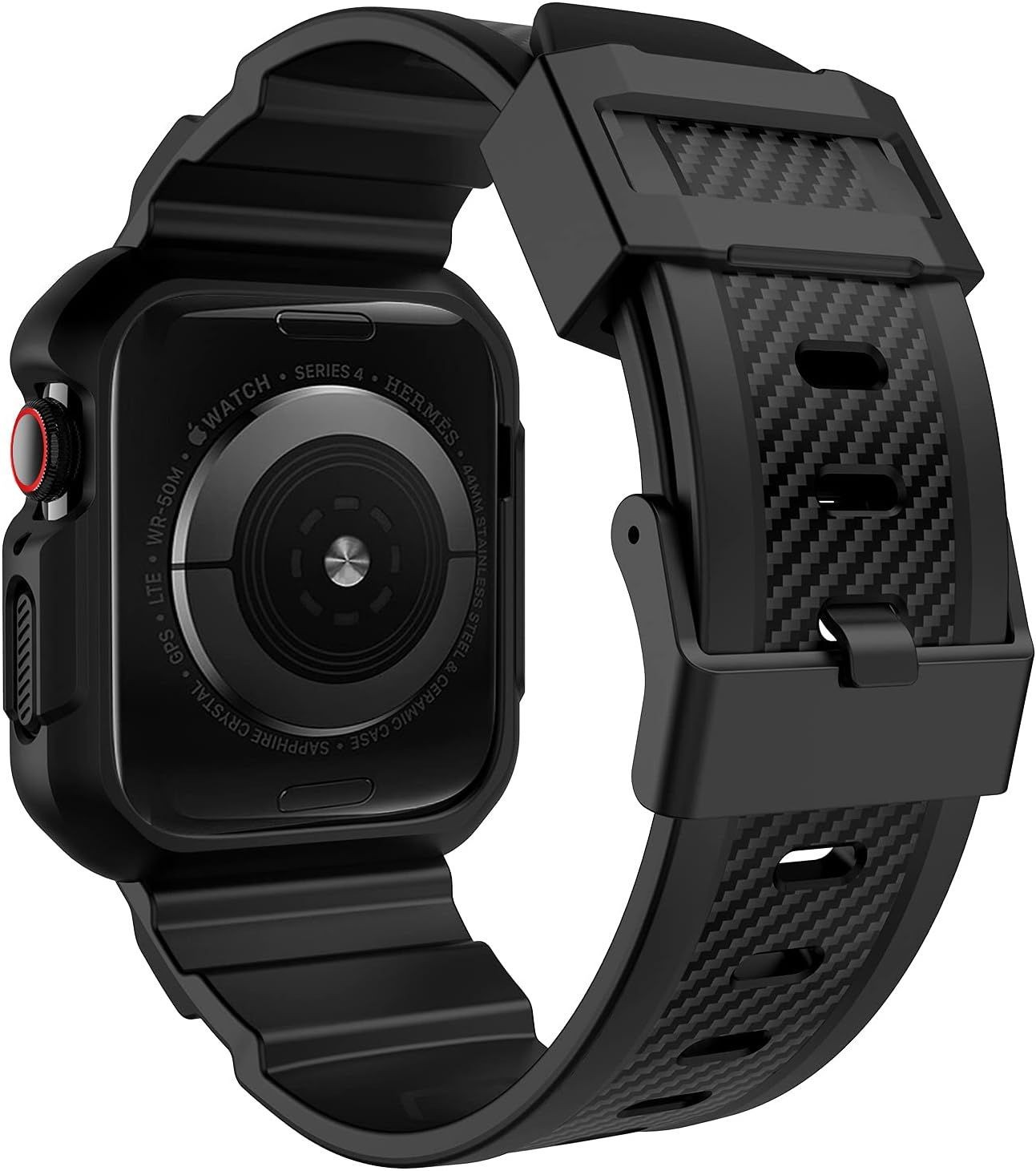 Shockproof Strap Compatible with Apple Watch 45mm/44mm/42mm Matte Black