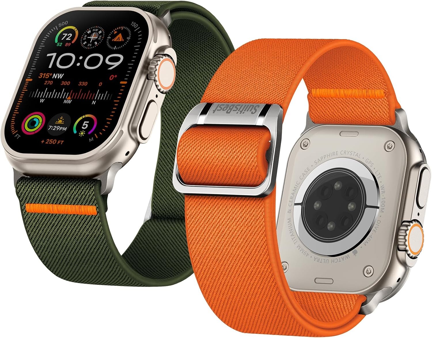 Nylon Strap Compatible with Apple Watch Ultra 49mm 45mm 44mm 42mm