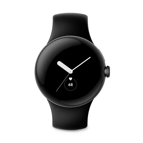 Google Pixel Watch 41mm Polished Black Case with Obsidian band (No power)