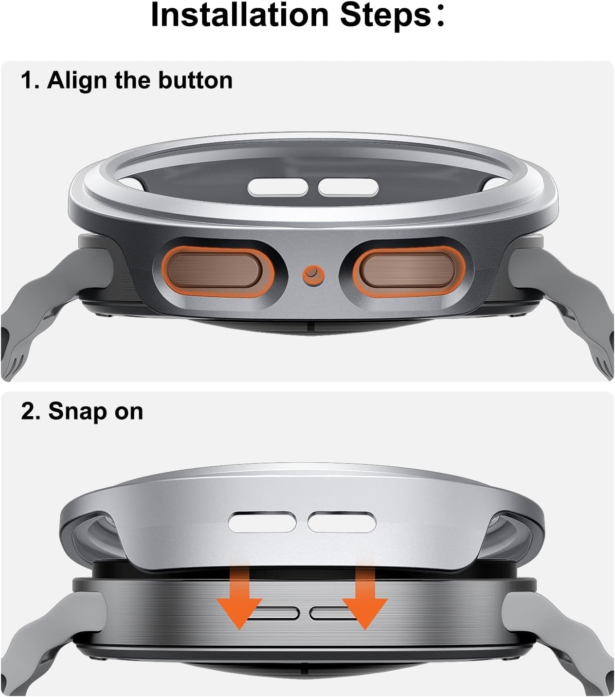 Case For Samsung Galaxy Watch 9 40mm | Hard PC Bumper Protective Cover