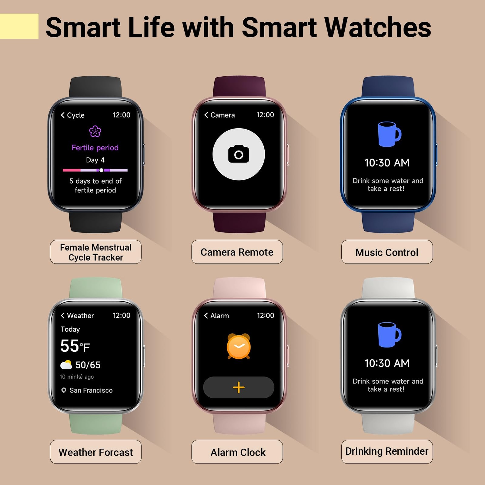 Smart Watches for Women, Smart Watch for Android Phones & iPhone, Fitness Wat…