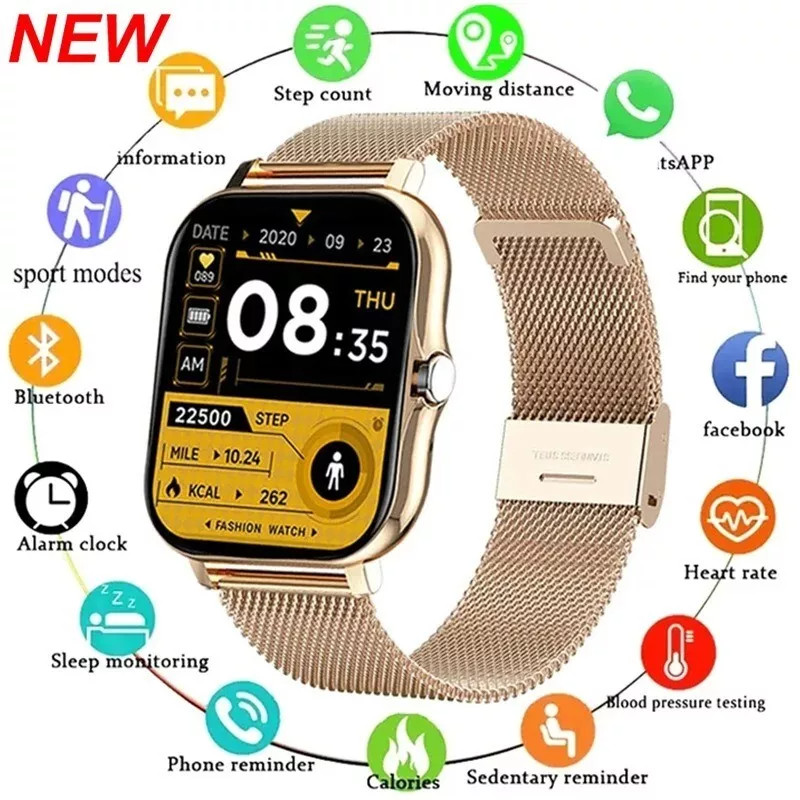 Smart Watches Men Women Waterproof Bluetooth Smartwatch for iPhone Samsung IOS