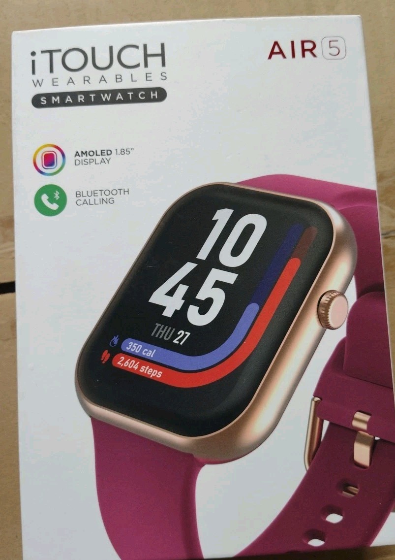 iTOUCH AIR 5 Smartwatch – Silicone Strap Unisex Adult