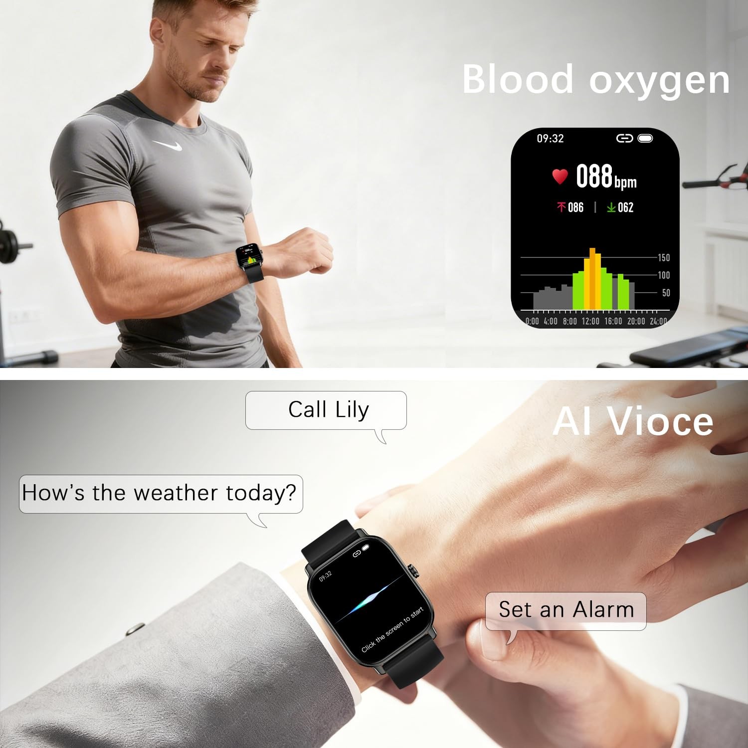 for Fitness Tracker: Make Answer Waterproof Running Android iPhone Samsung Di…