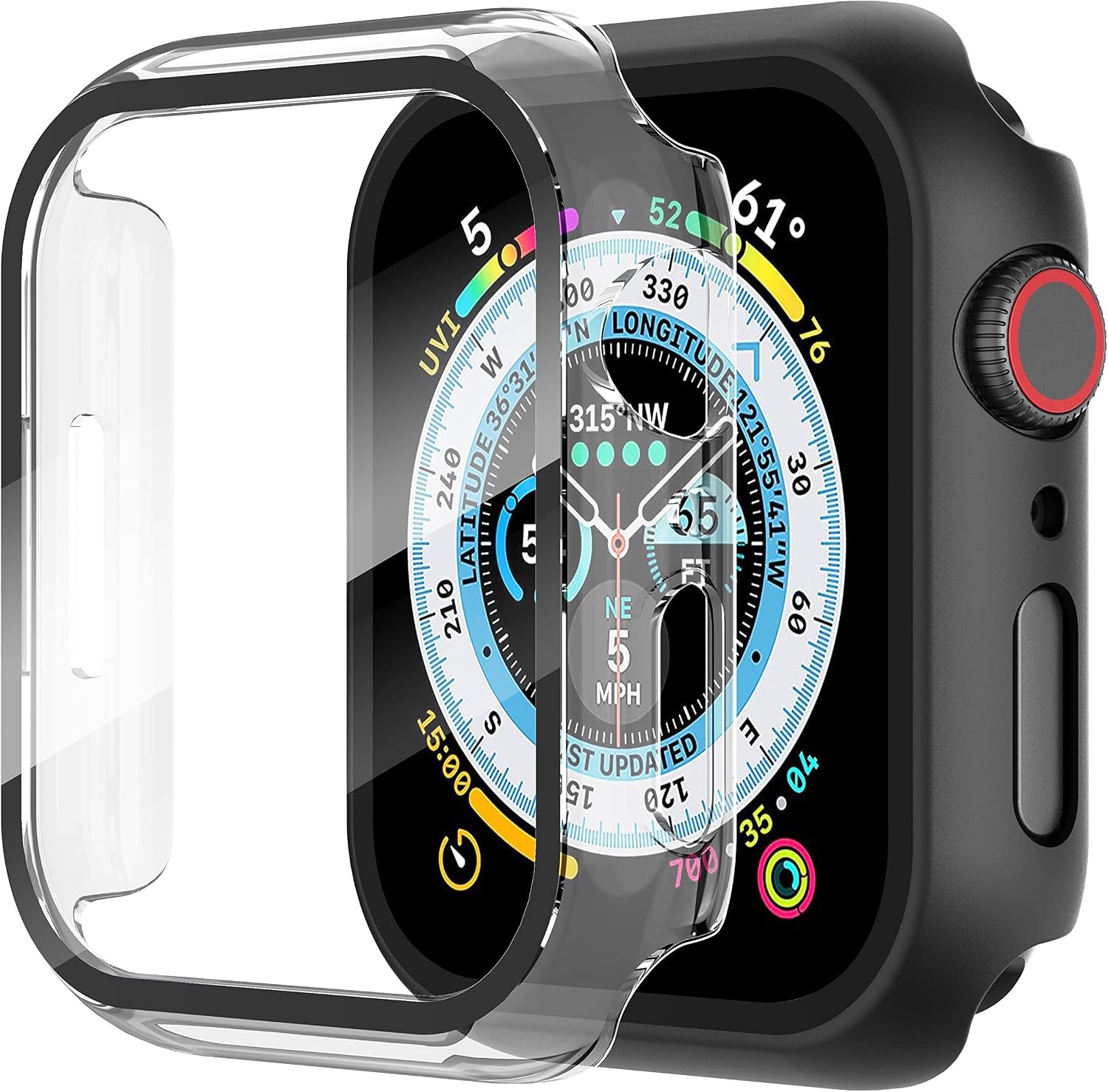 All-Around Screen Protector Case for Apple Watch 41mm Ultra-Thin Tempered Glass