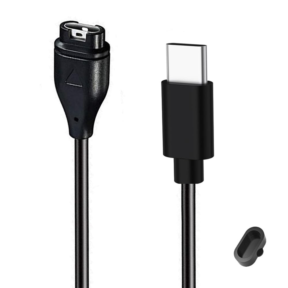 USB C Charger Charging Cable for Garmin Fenix 8 7 6 5, Forerunner 945 45 45S 245