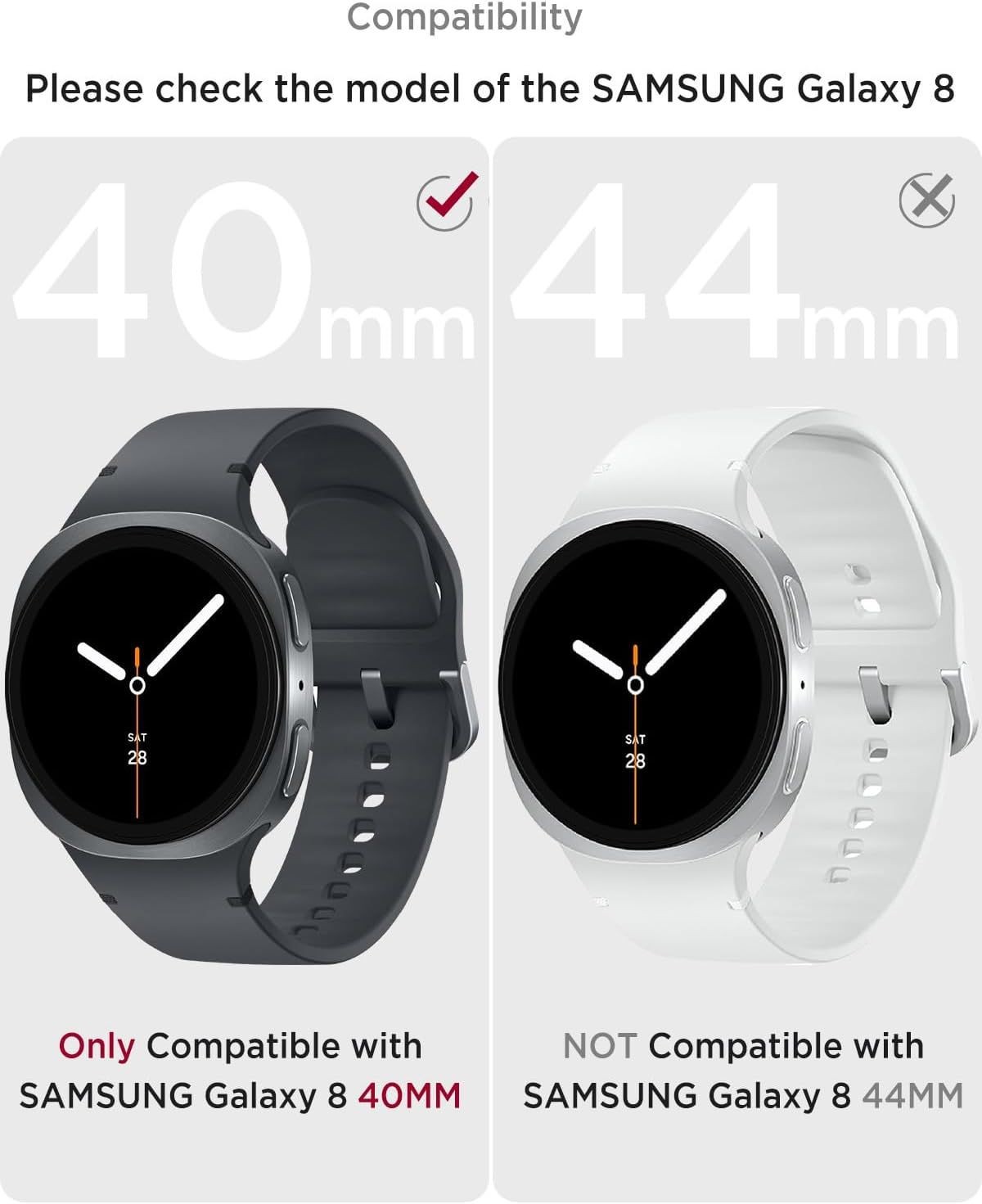 Metal Case for Galaxy Watch 8 40mm Without Screen Protector Rugged Bumper