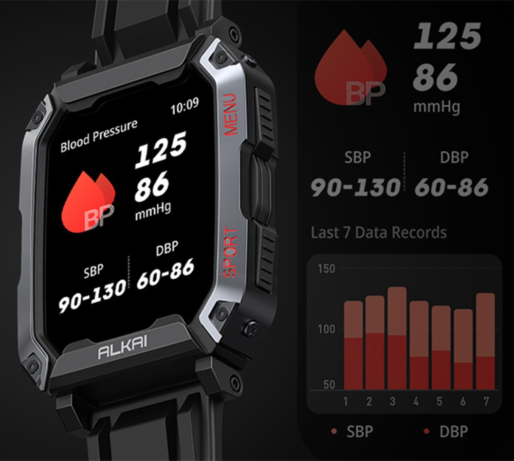 2026 Military Smart Watch Fitness Tracker Men Bluetooth 380mAh Outdoor IP68 5ATM
