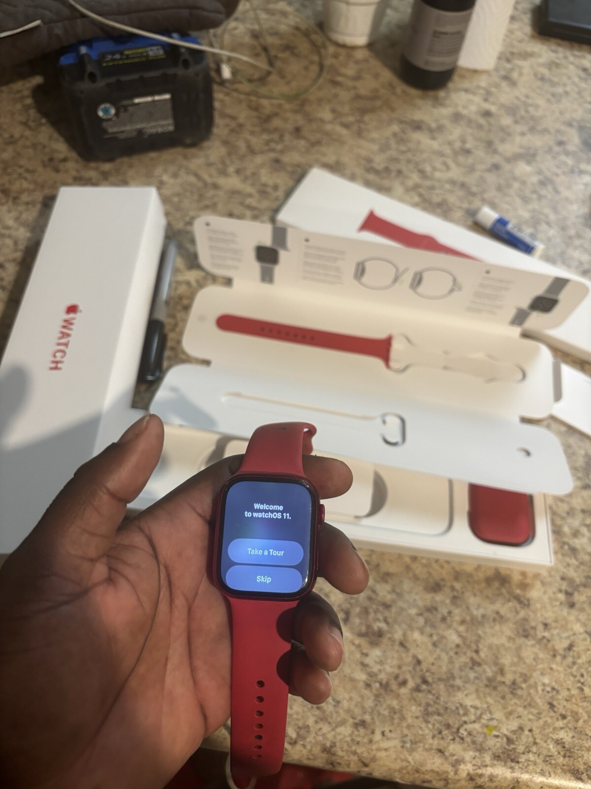 Apple Watch Series 7 45mm Red Case (GPS + Wi-Fi) (MKN93LL/A)