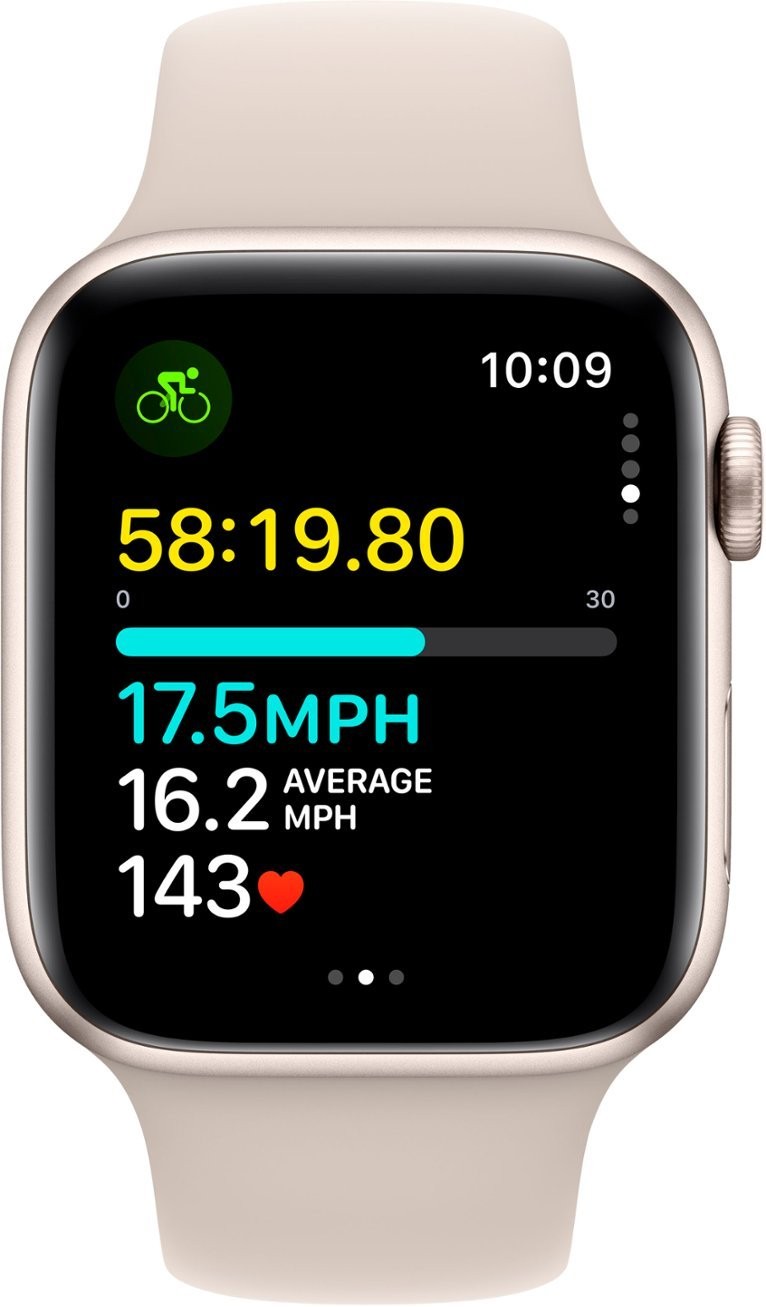 Apple Watch Series SE 2nd Gen (GPS + LTE) 44MMAluminum Case Starlight Sport Band
