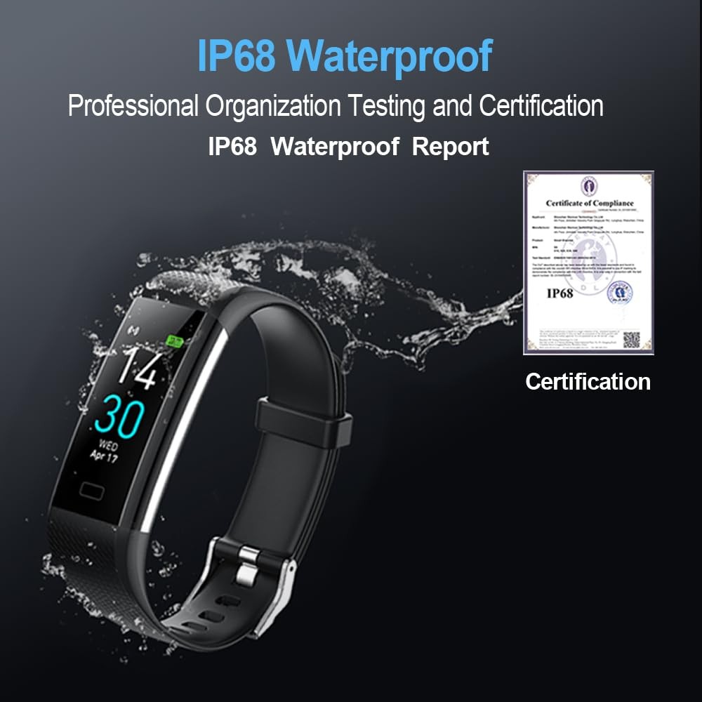 Fitness Tracker with Heart Rate Monitor/Step Counter/Calories, Activity Tracker