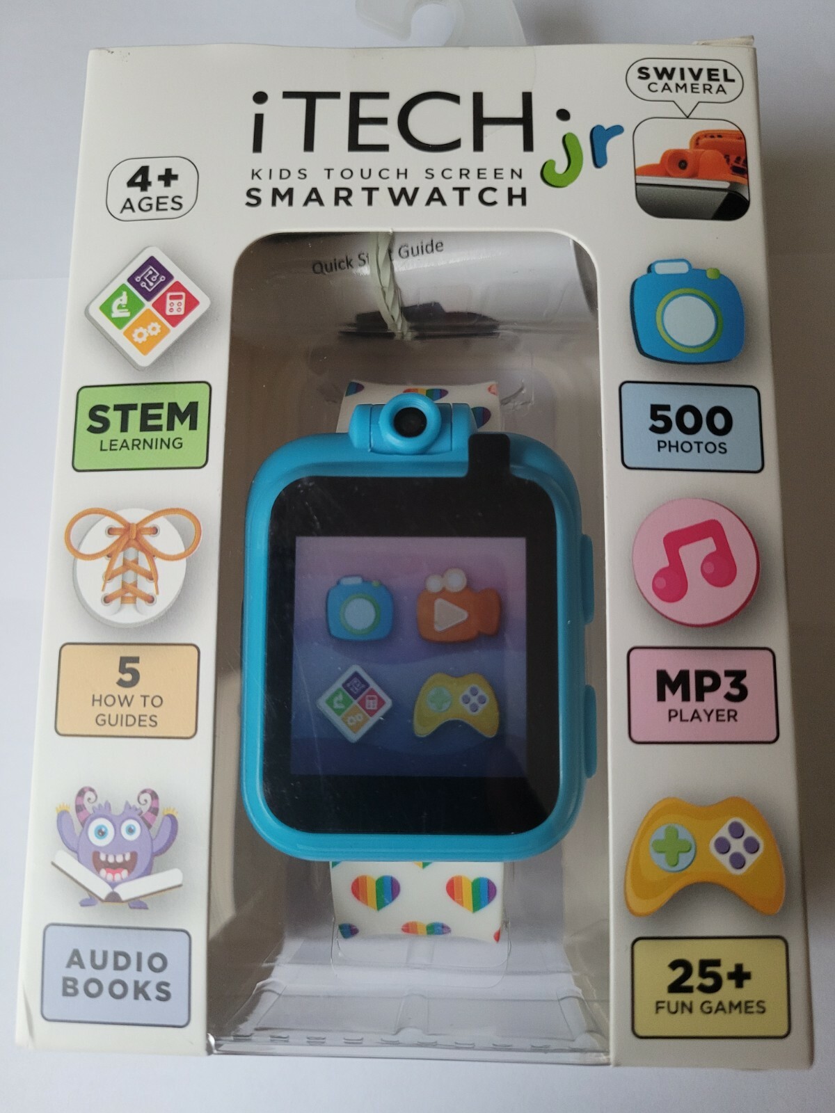 Kids Watch Rainbow Hearts iTech Jr. Kids Smart Watch – Multi Color New