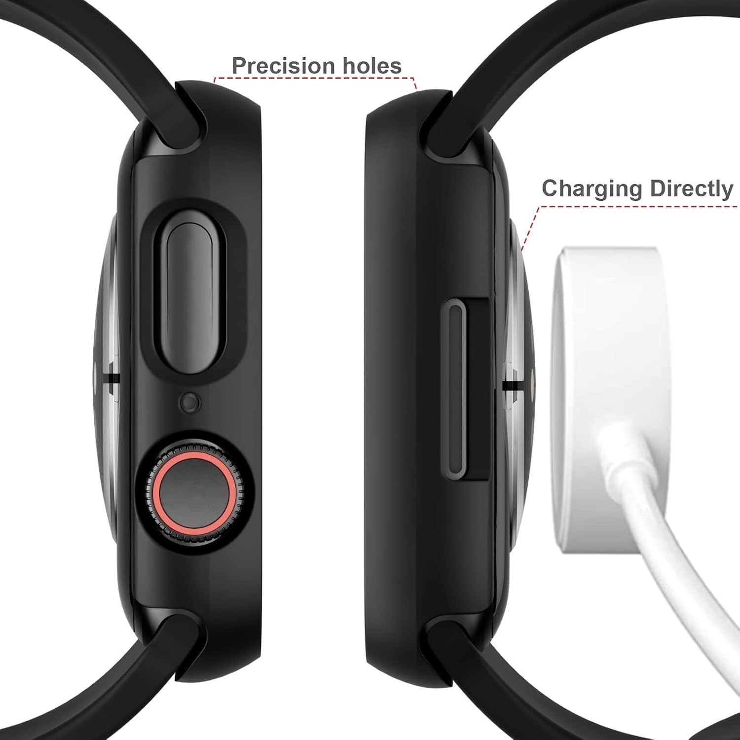 6 Pack Case for Apple Watch SE 3(2025)/Series 6 44mm with Tempered Glass Protect