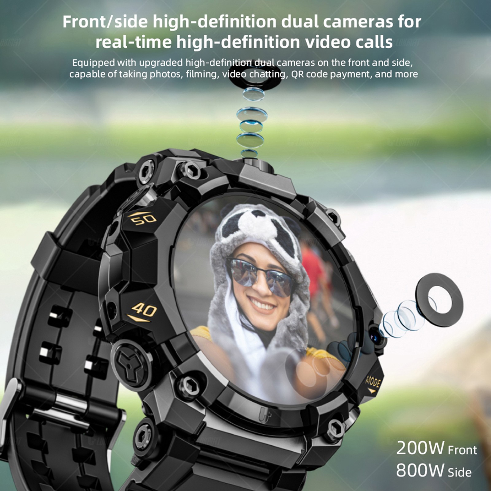 LOKMAT APPLLP 2 PRO 4G Smart Watch WiFi BT Touch Screen EYLR Health Monitoring