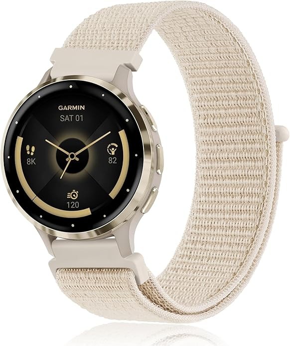 Nylon Band Compatible with Garmin Venu 3S and Venu 2S 41mm Soft Adjustable Strap