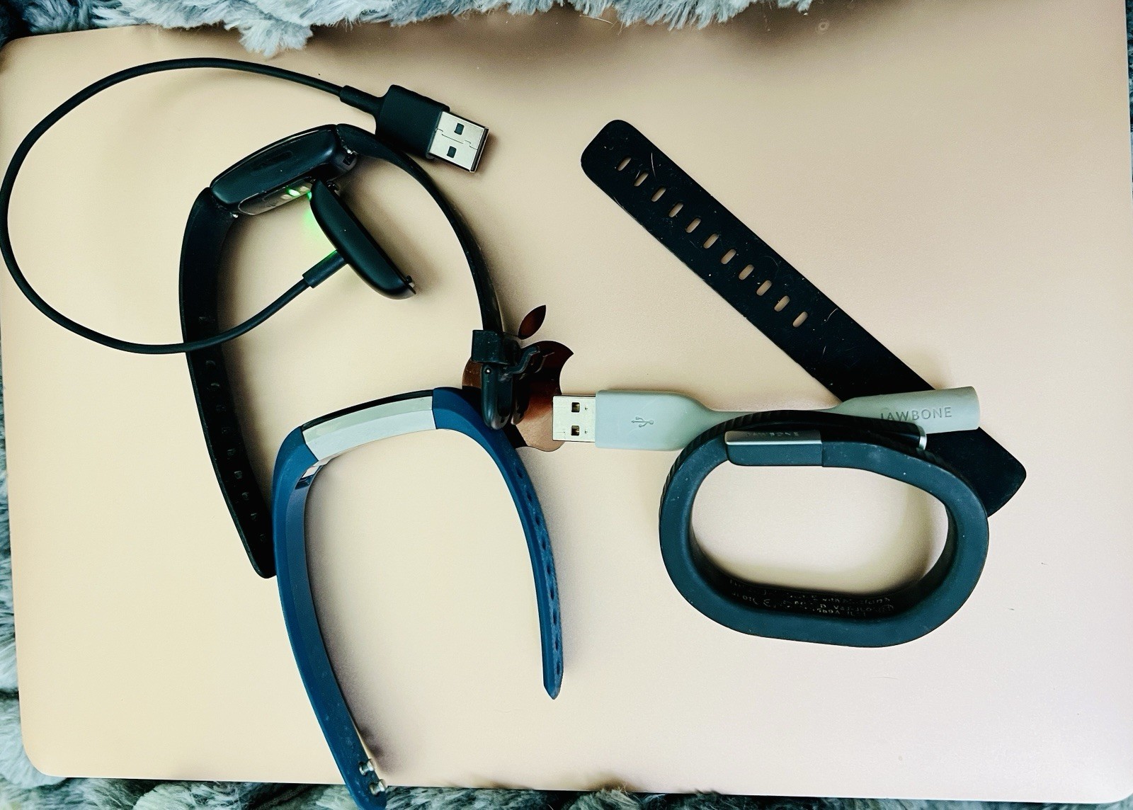 AS-IS Lot of Smart/Fitness Watches Jawbone Fitbit Chargers Parts or Repair *READ