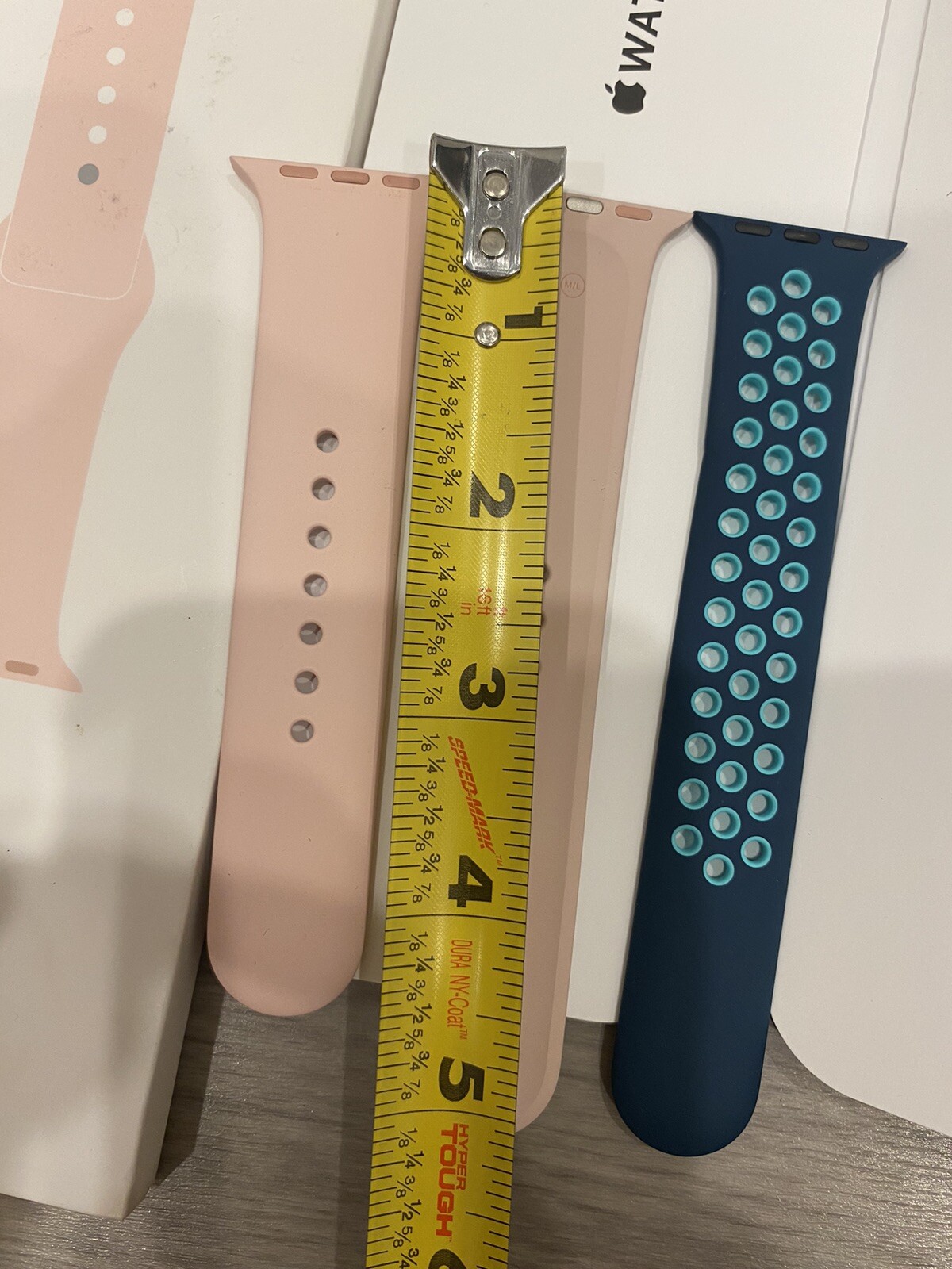 *APPLE* Watch Series Pink Sand Sport Bands 1 Blue And 2 Pink (Lot Of 3) S/M M/L