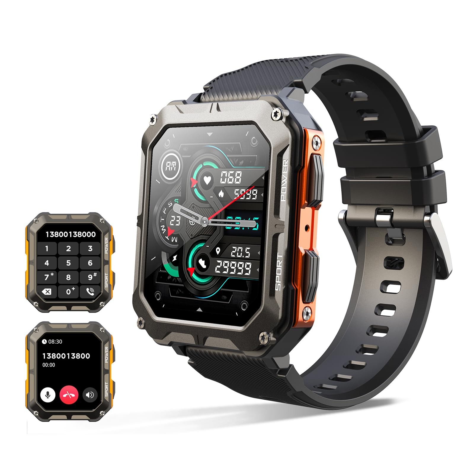 YoimJoyFun Smart Watch for Men,Rugged 1.83″ Smartwatch(Answer/Make Call),