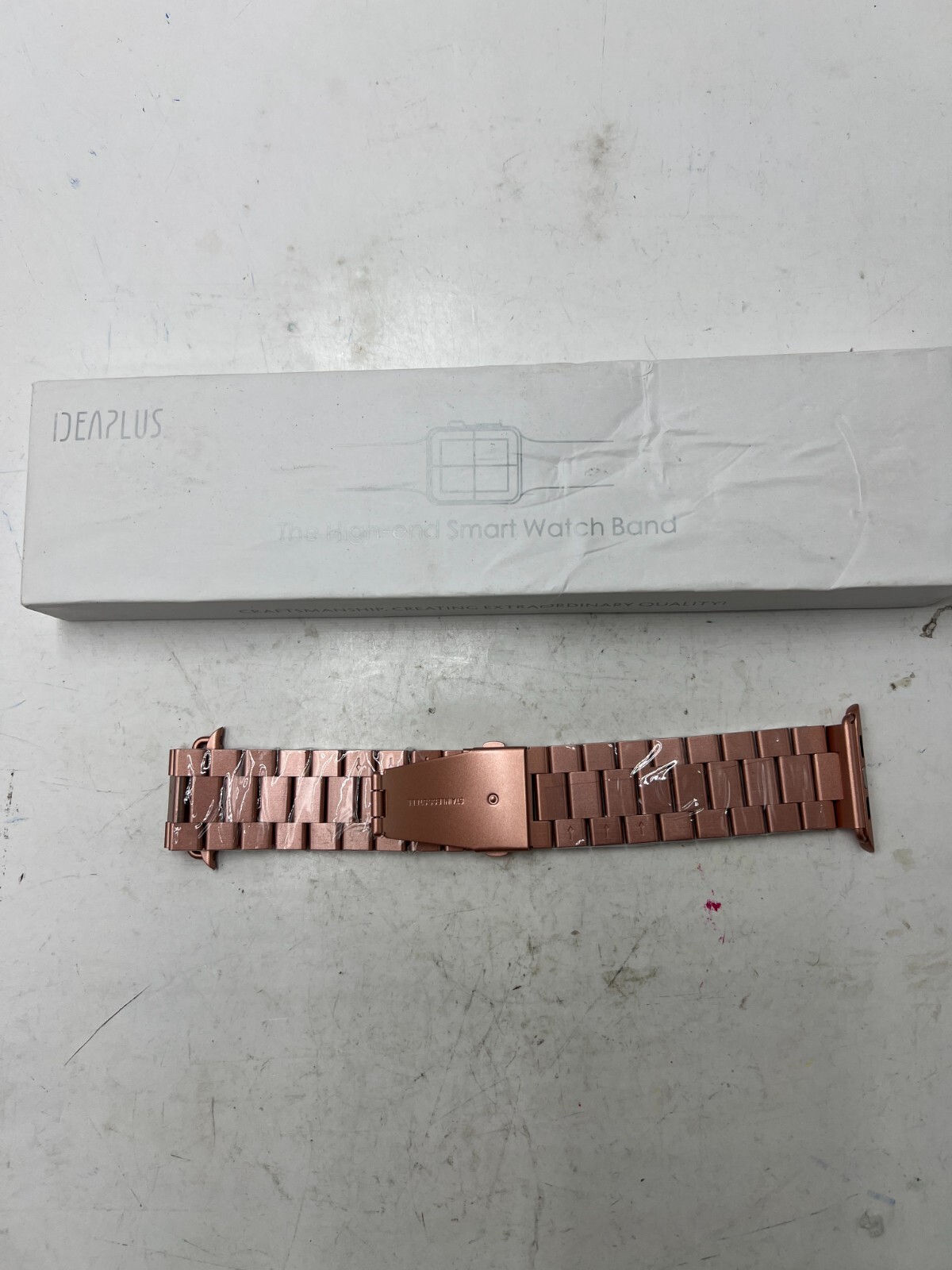 Ideaplus The High-End Smartwatch Band Rose Gold 38mm for Iphone, Stainless Steel