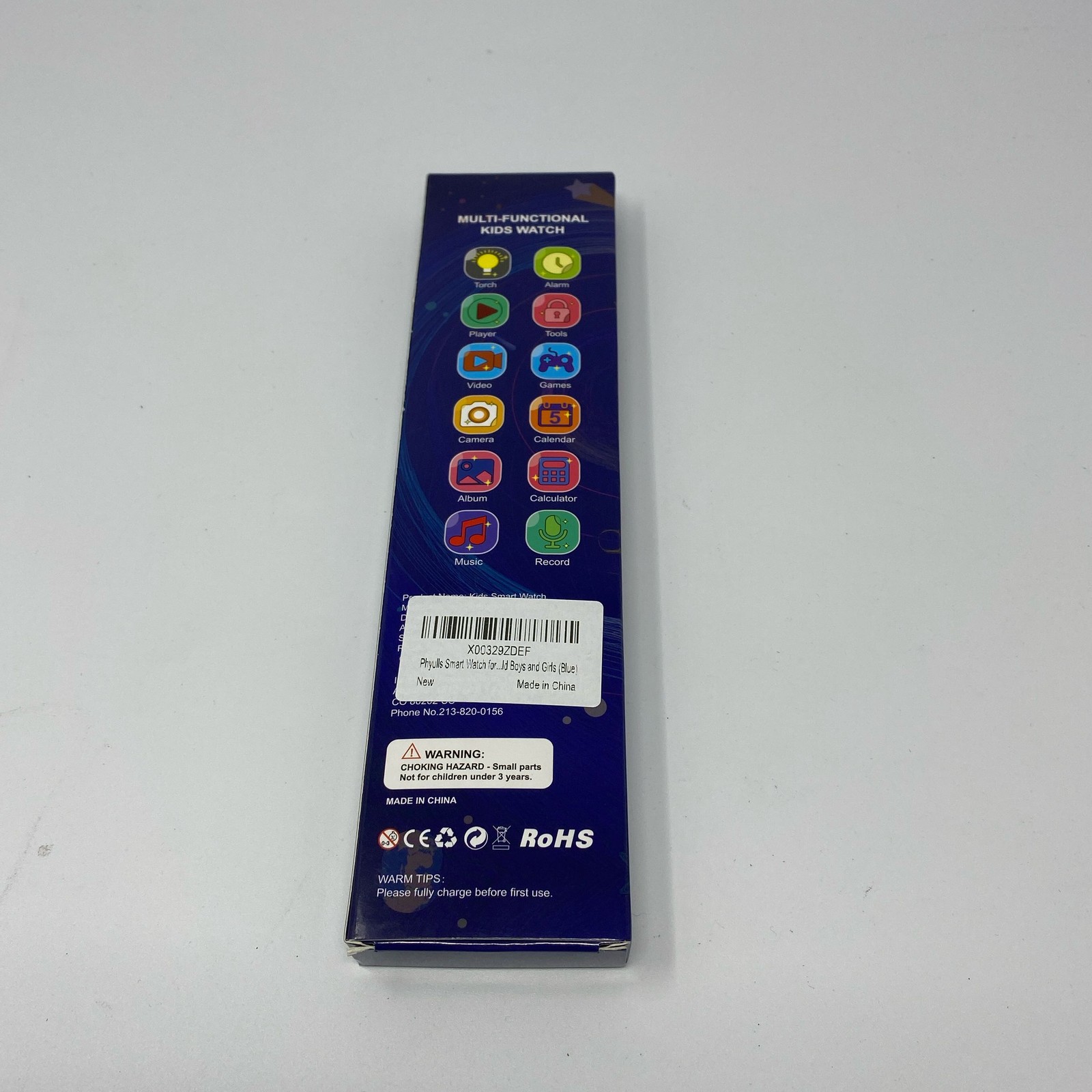 Phyulls Kids Smart Watch Blue 1.54in, 39 Games, Camera & Music