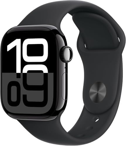 Apple Watch Series 10 (GPS) 42mm w Sport Band S/M Jet Black MWWE3LW/A 2024 Model