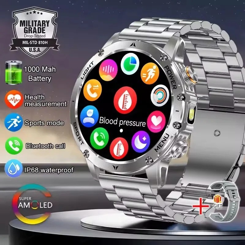 T-Rex 3 Military Grade 1000mAh Battery Smart Watch IP68 Waterproof GPS Bluetooth