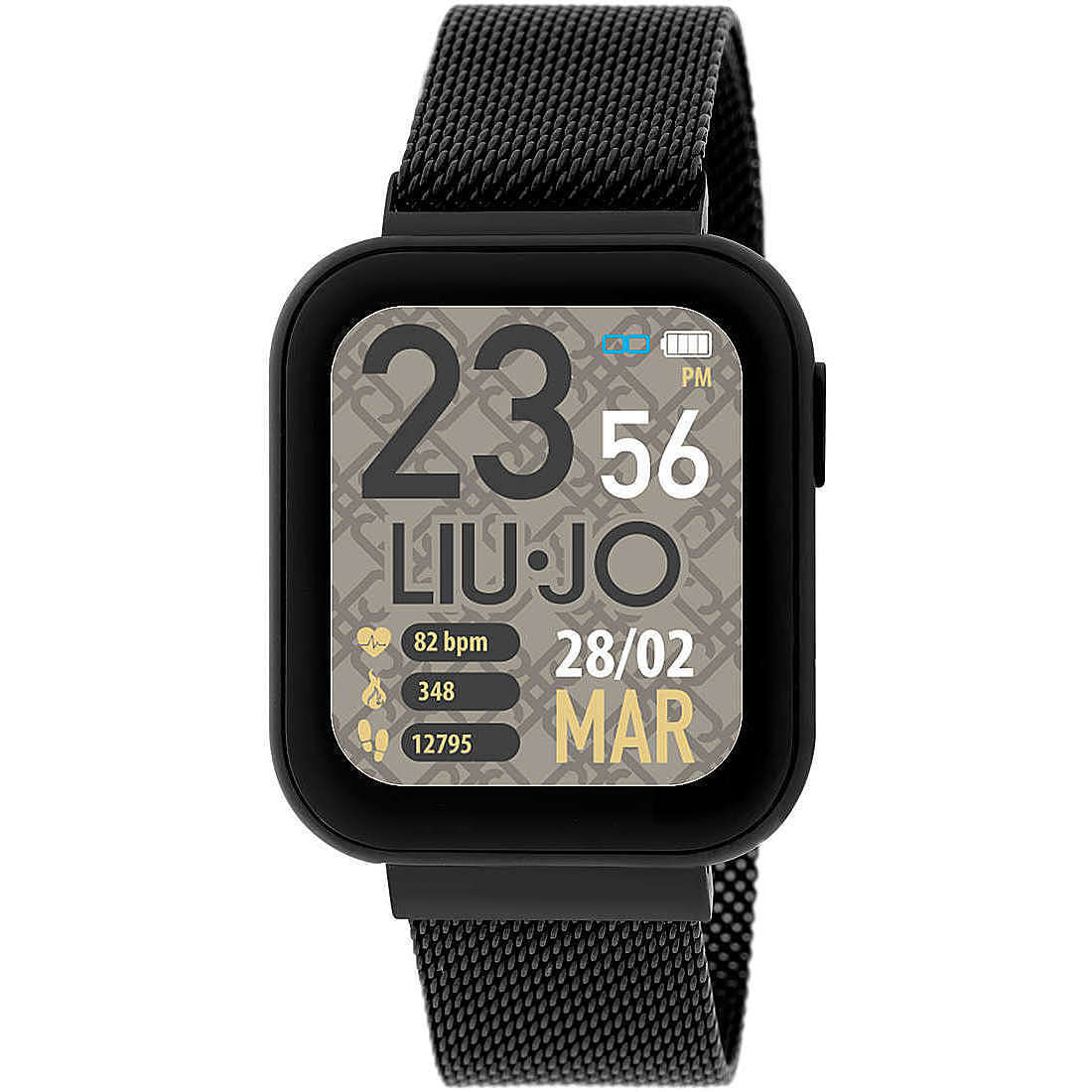 LIU JO LUXURY SWLJ023 Men’s Smartwatch Black Steel Bracelet Mesh Touchscreen