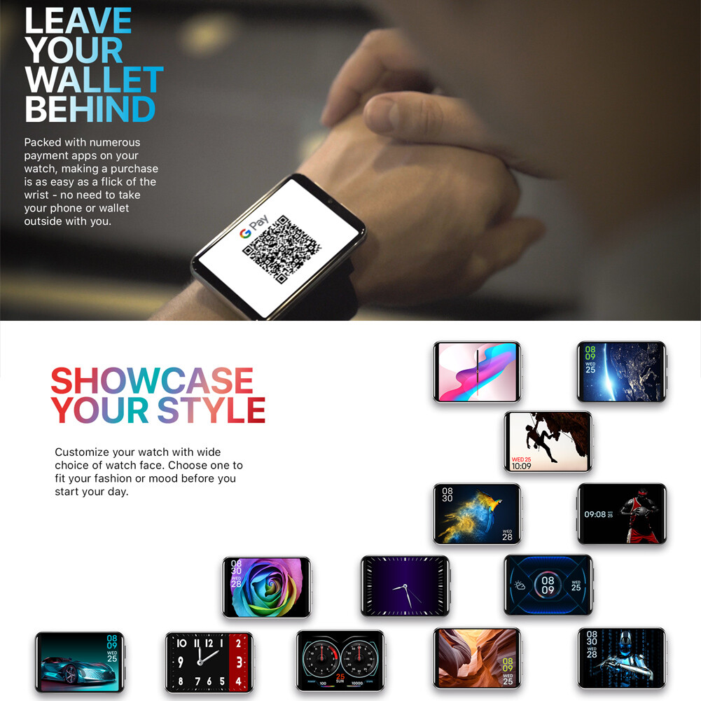 4G Smart Watch Video Call Camera Smartwatch Unlocked for Android iOS Phones